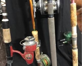 A063Vintage Fishing Rod and Reels