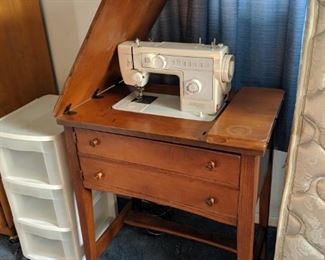 One of two sewing machines