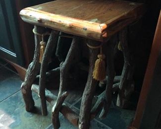 Twig & wood stool. 
