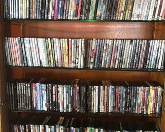 Over 500 DVDs including over 10 year of Saturday Night Special, Star Wars, Godfather Trilogy, and the original season of Sea Wolf.  DVDs for adults, children, and teens.  
