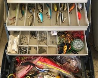 Full tackle box with LOTS of lures.  