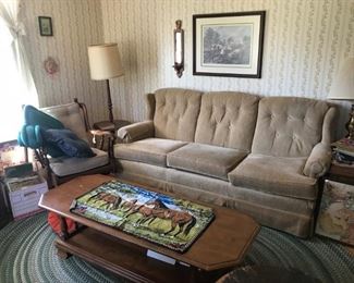 Couch, Coffee Table, Floor Lamp, Chair, End Table, Lamp, Wall Art