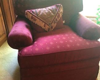 comfy chair for reading, knitting, drinking to forget