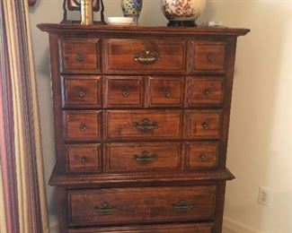 antique high boy dresser