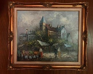 painting of haunted house