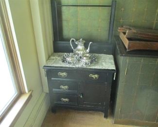 tea set and a washstand