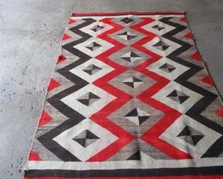 60 x 86 Navajo regional rug circa 1940