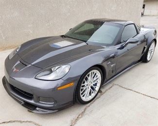 #125: 2011 Corvette ZR1, Under 6k Miles! See Video! Sold on Non-op!
Beautiful car inside and out! Car is currently on non-op and will be sold on non-op. Can be transferred in California. We have stock parts including headers, catalytic converter, the mufflers, and more. Also includes factory driver seat. Adding photos soon.
California title in hand.
DMV fees: $80 for NON- OP only and $70 doc fees
Year: 2011
Make: Chevrolet
Model: Corvette
Mileage: 5,971
Body Type: 2 Door Coupe
Trim Level: ZR1 Custom 3RZ
Drive Line: RWD
Engine Type: V8, 6.2L; SFI
Fuel Type: Gasoline
VIN #: 1G1YN2DT0B5800476