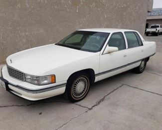 #137: 1995 Cadillac Deville White, Low Miles! See Video!
VIN: 1G6KD52B2SU271147 Mileage: 61,558 Cold A/C. Leather interior. Power windows, seats, and mirrors.
Sold on application for duplicate title. 
Estimated DMV registration: $422 and $70 doc fees 