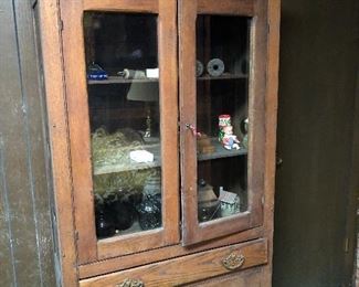 Antique Oak China Cabinet 