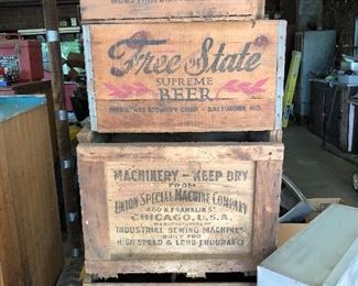 Old advertising boxes 