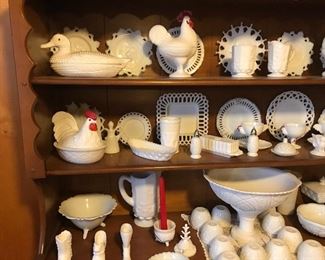 This is THE REAL DEAL! Pristine milk glass collection 