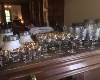 Culver's vintage barware and beautiful cut glass stemware