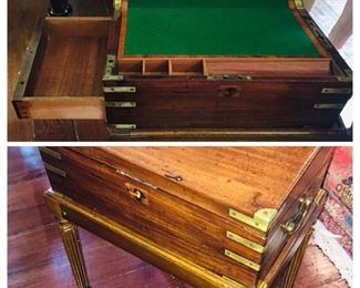 Traveling writing desk and document box