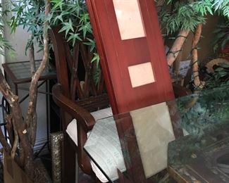 Large Room Divider with built in picture frames! Change your rooms look anytime by just sliding in a few of those cool patterned papers you can buy at craft stores for like 20 cents each!