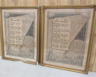 Framed 1951 Ten Commandments 