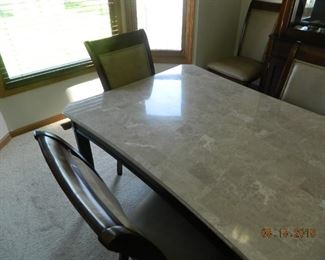 marble top dining room table