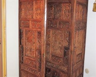 Large - tall and wide carved screen from Africa