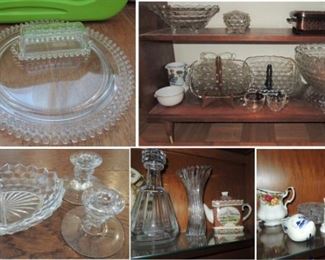 Crystal:  Federal glass, Candlewick, Fosteria American and some Waterford