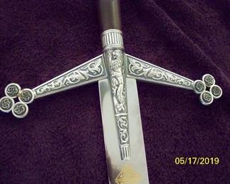 Design on hilt.