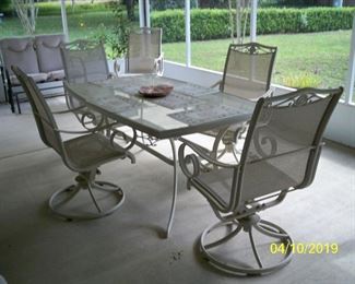 Patio table with 4 chairs