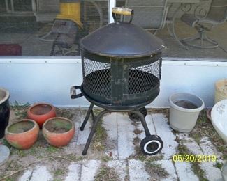 Portable fire pit, planters