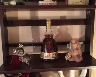 Crystal bear, Bols Brandy bottle w/ballerina, Nillson Troll