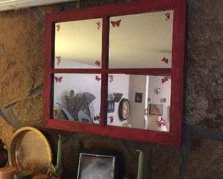 Mirrored window frame