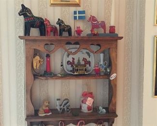 Hand carved and painted Dola Horse collection