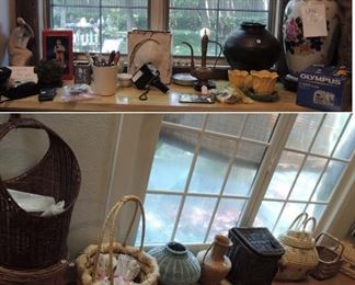 large urns, original pottery, McCoy, large unique baskets