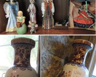 Urns, figurines, trinket boxes