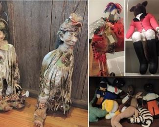 Unique sprite nymph fairies - large over sized stuffed animals - old stuffed animals and dolls
