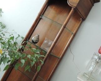 Tiger oak tall shelf