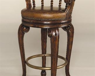 3 Leather Maitland Smith stools