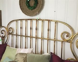 Beautiful metal King size bed with mattress and box springs.
