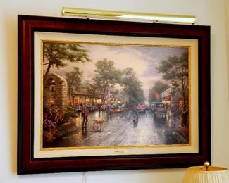 #2 - Thomas Kinkade "Carmel, Sunset on Ocean Avenue" - signed limited edition framed canvas print - includes Certificate of Authenticity
