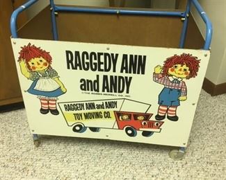 VINTAGE RAGGEDY ANN AND ANDY TOY CART