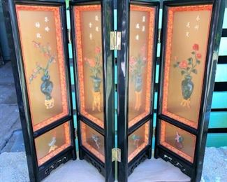AHH059 Chinese Four Seasons Mini Lacquered Panel