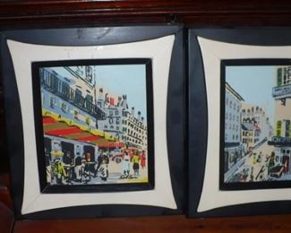 PAIR ART DECO PICTURES