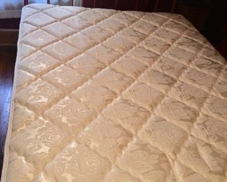Queen size mattress with vintage bed frame