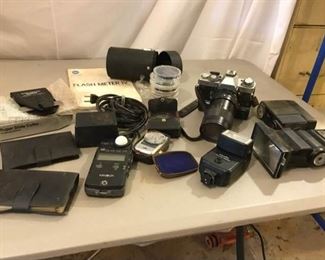Vintage Minolta Studio Camera with Accessories