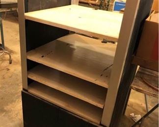 Wood and Metal Storage Cabinet