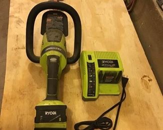 RYOBI Hedge Trimmer and Charger