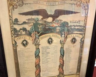 Vintage Martin's Soldiers Record "Omnia Vincit Amor" Company "C" Nineteenth Regiment Iowa Vols!