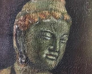 close up of Buddha oil on canvas by Koko