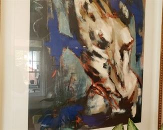 Numbered SERIGRAPHY PRINT by Canadian artist Corno "Breast and Blue"