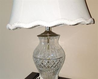 Pair of crystal lamps