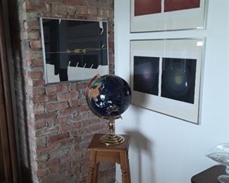 Modern Art
Lapis and Agate Globe
Maple Stand