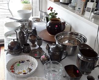Silverplate, Pewter and Porcelains