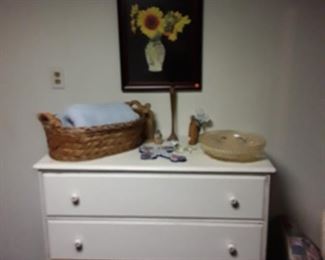 White Dresser
Antique light fixture